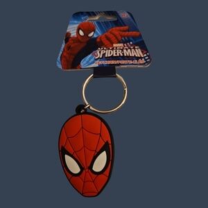 3/$30 MARVEL Rubber Spider Man Red and Black Keyring